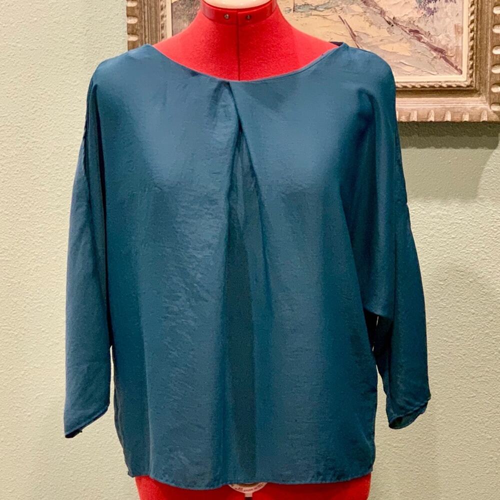 Rachel Rachel Roy Teal Split Sleeve Blouse – Size Medium